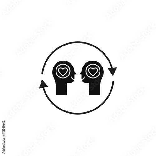 Empathy icon Symbol mark in Outline style