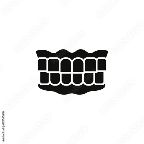 False jaw icon Symbol mark in Outline style
