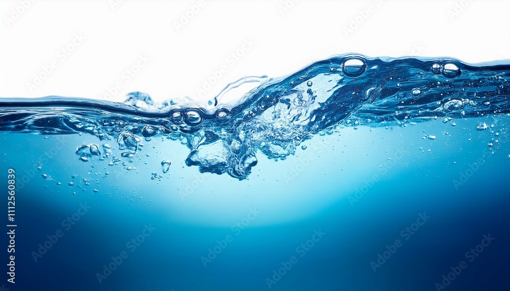Transparent blue clear water surface texture with ripples, splashes and bubbles. Transparent blue clear water surface texture with ripples, splashes and bubbles.