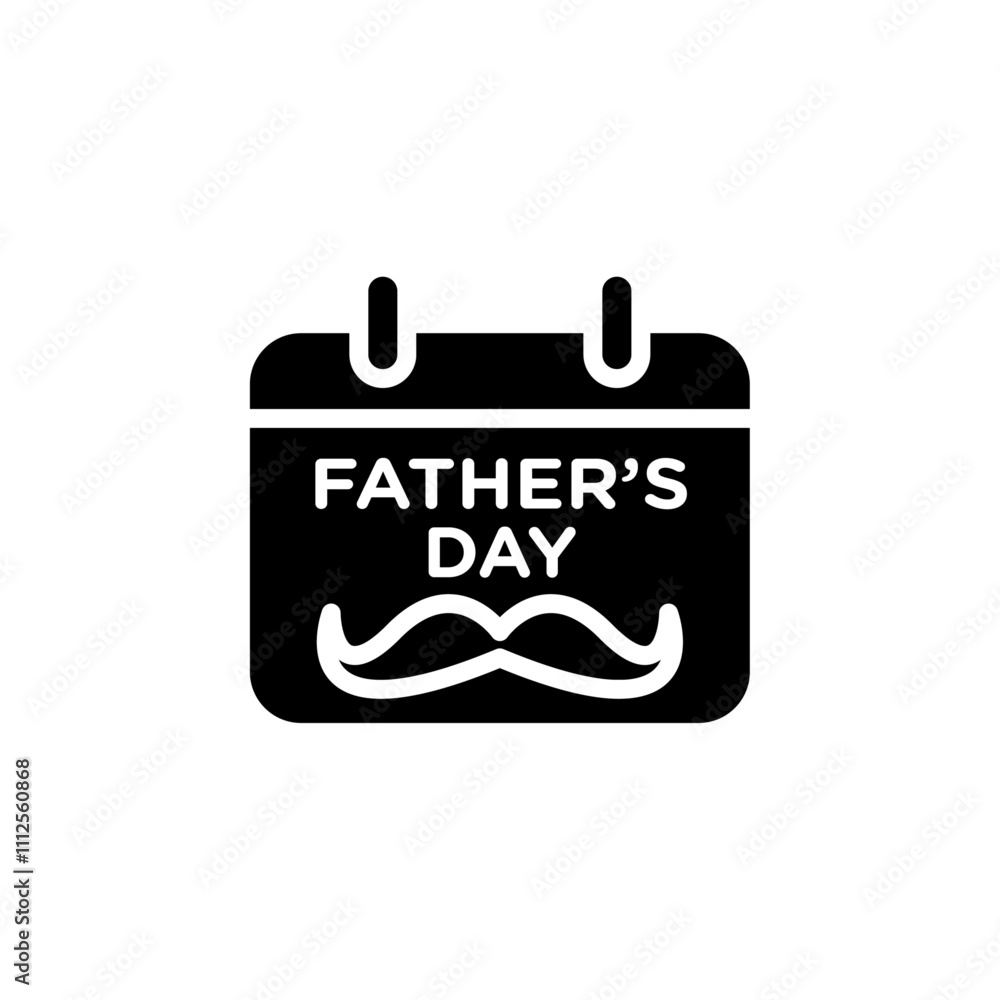 Fathers day calendar icon Symbol mark in Outline style Fathers day calendar icon Symbol mark in Outline style