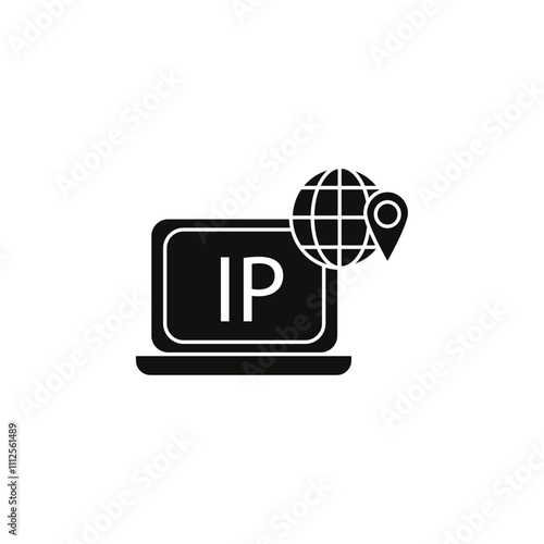 IP icon Symbol mark in Outline style