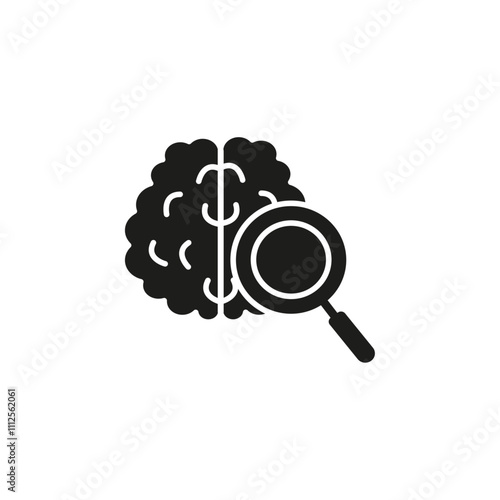 Mind research icon Symbol mark in Outline style