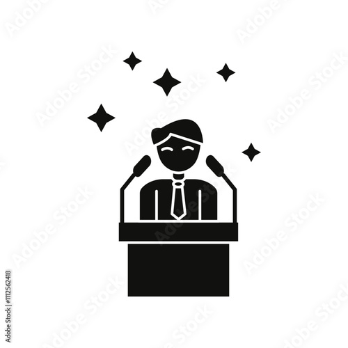 Public speaker icon Symbol mark in Outline style