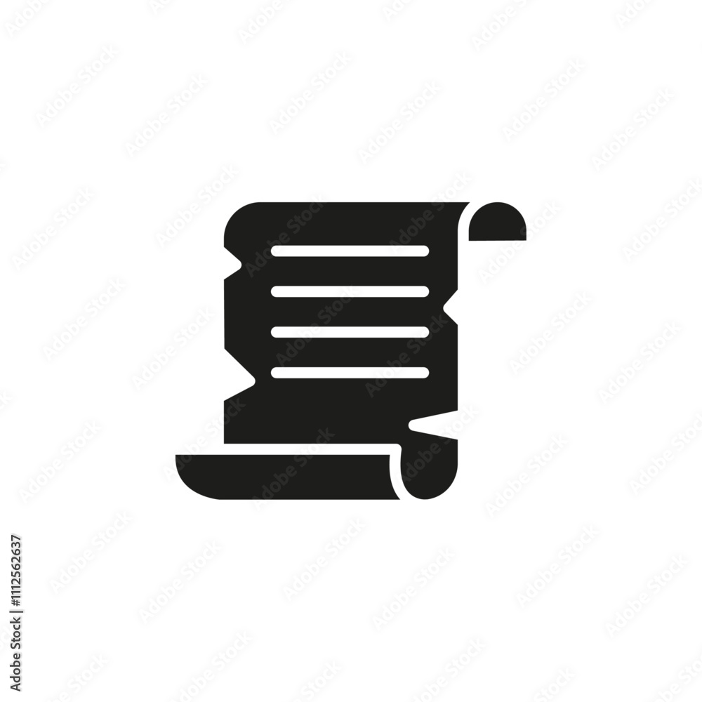 Scroll papyrus paper icon Symbol mark in Outline style Scroll papyrus paper icon Symbol mark in Outline style