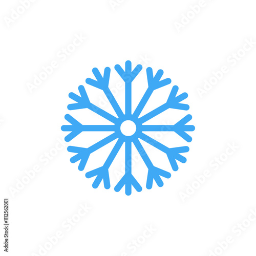 Snow icon Symbol mark in Outline style