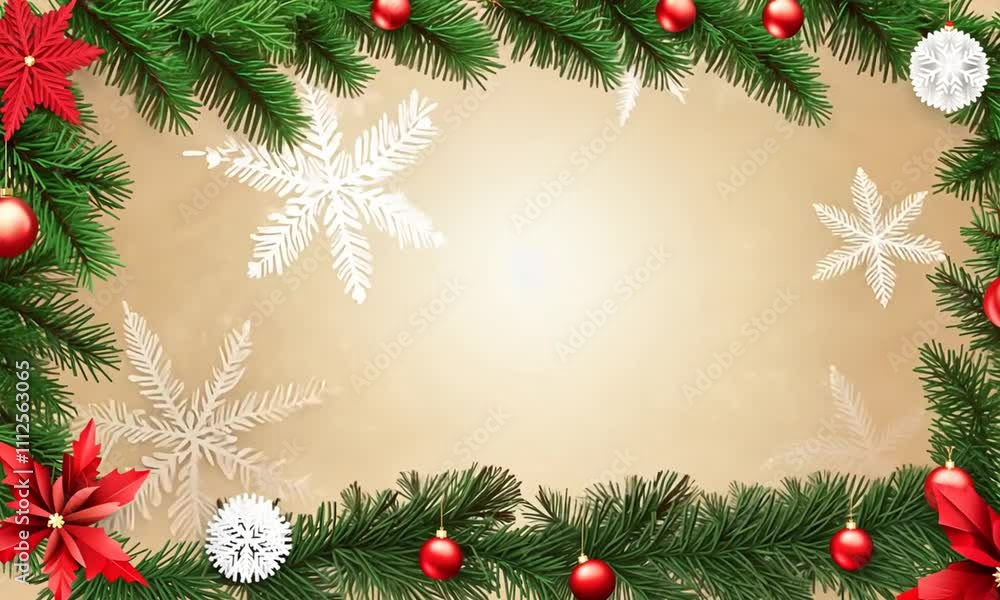 christmas background with fir branches and balls christmas background with fir branches and balls