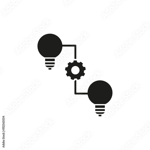 Synthesis of ideas icon Symbol mark in Outline style