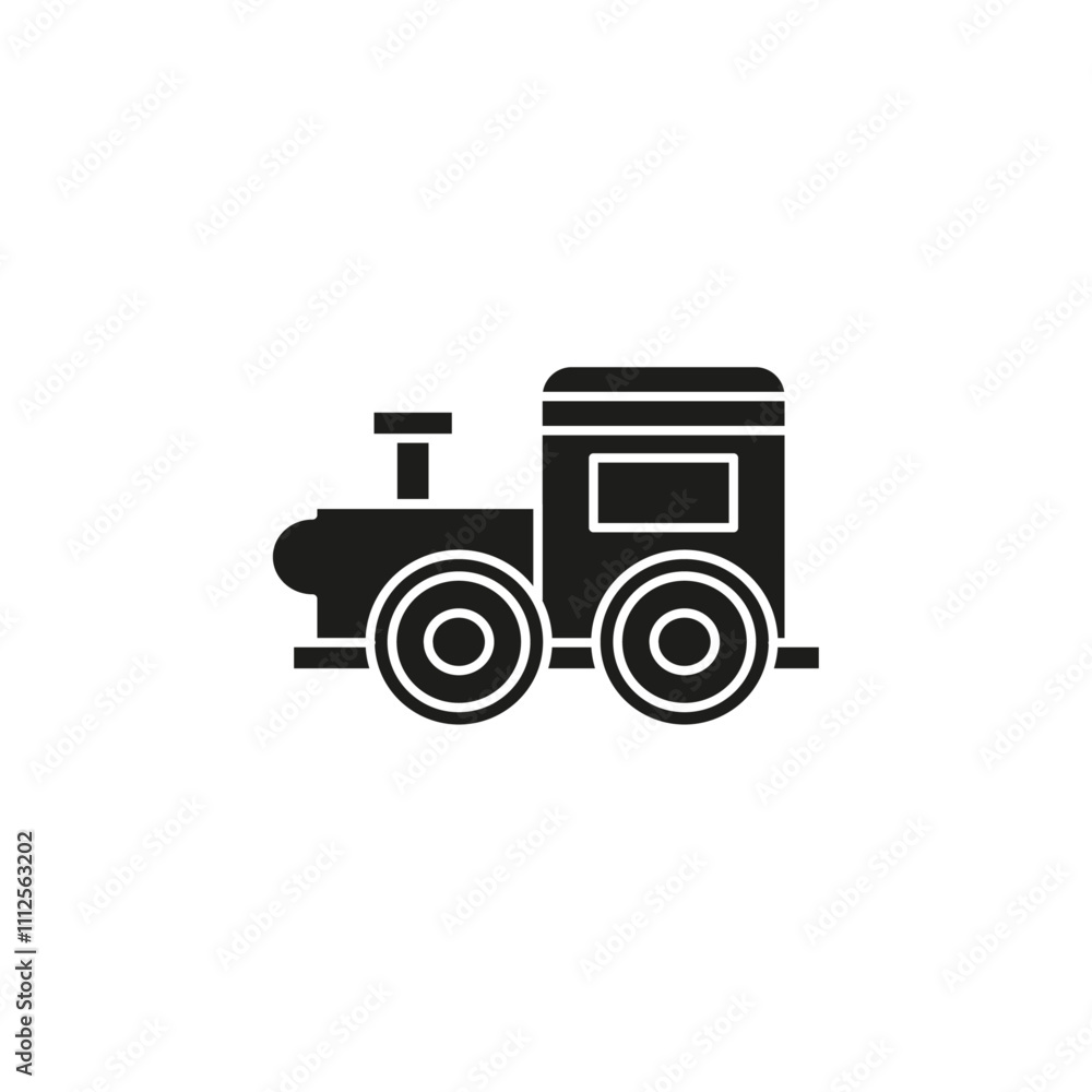 Toy train icon Symbol mark in Outline style Toy train icon Symbol mark in Outline style