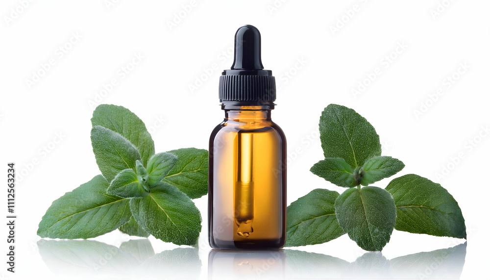 Glass dropper bottle serum isolated on white background Glass dropper bottle serum isolated on white background