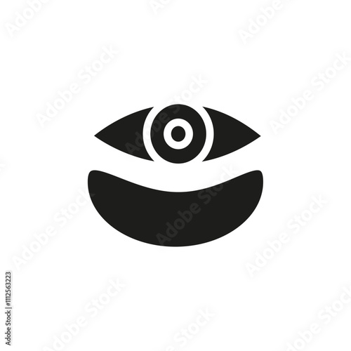 Under the eye patches icon Symbol mark in Outline style