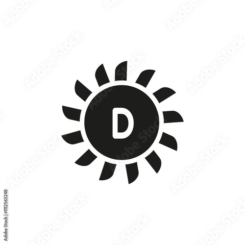 Vitamin d icon Symbol mark in Outline style
