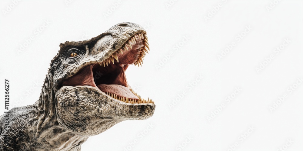 Obraz premium Tyronosaurus head on white background