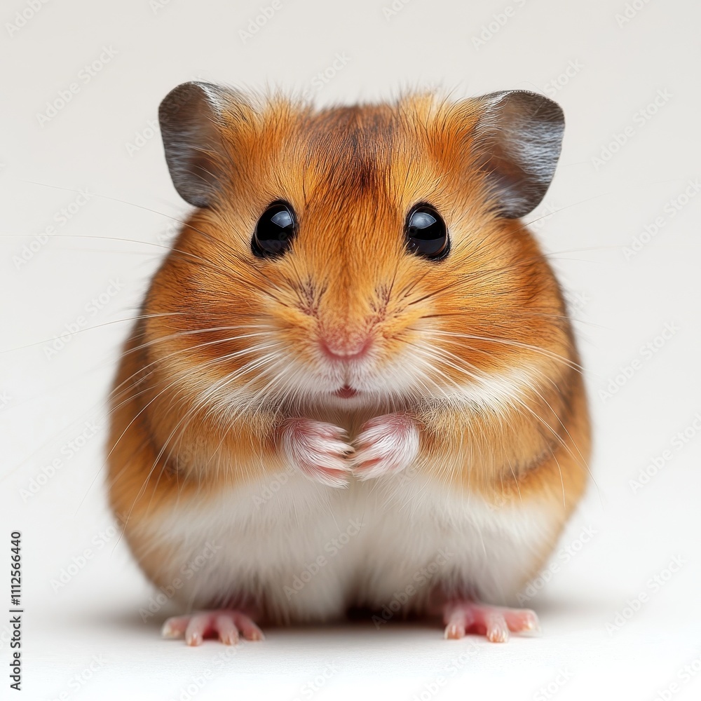 Adorable close-up of a fluffy hamster with bright eyes, showcasing its inquisitive nature and charming personality. Adorable close-up of a fluffy hamster with bright eyes, showcasing its inquisitive nature and charming personality.