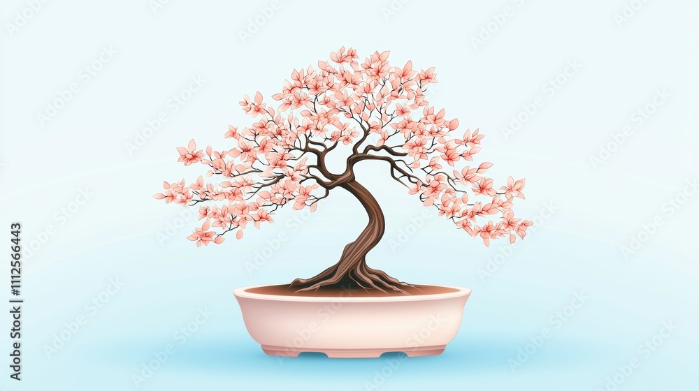 Elegant bonsai tree illustration in tranquil environment nature scene minimalist aesthetic artistic viewpoint serenity concept Elegant bonsai tree illustration in tranquil environment nature scene minimalist aesthetic artistic viewpoint serenity concept