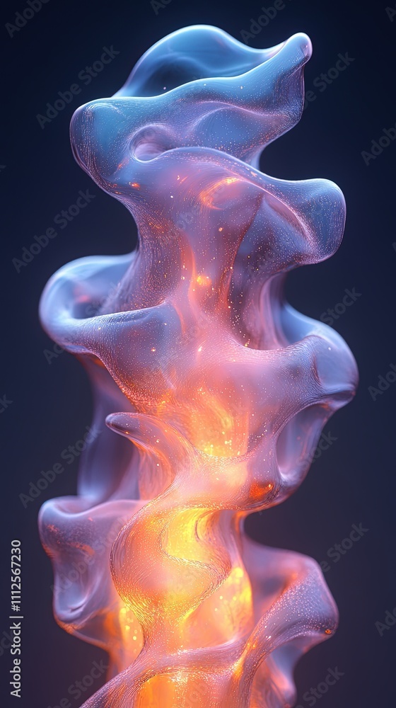 Ethereal Plasma Sculpture in Vibrant Hues Ethereal Plasma Sculpture in Vibrant Hues