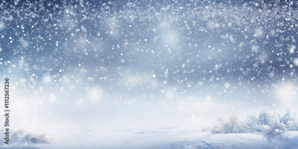 winter background snowfall Generative AI