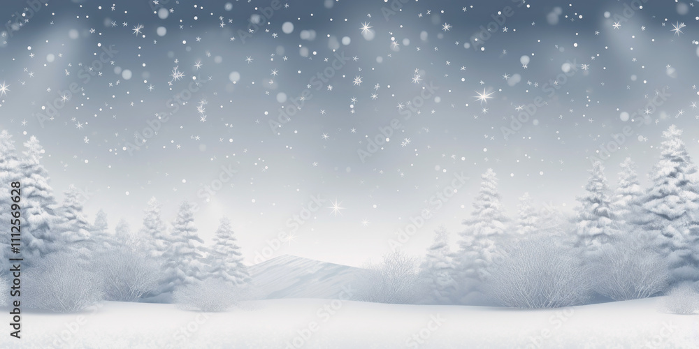 Fototapeta premium winter background snowfall Generative AI