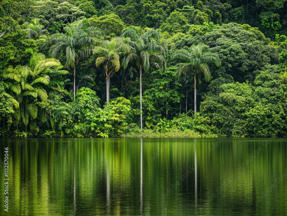 Obraz premium Tranquil View of the Amazon Jungle Landscape