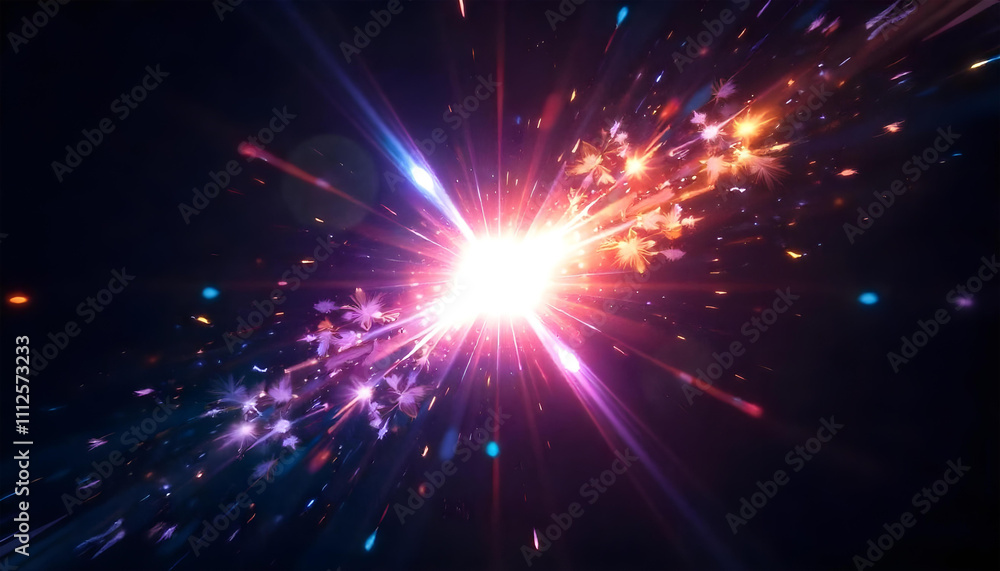 Naklejka premium starburst bright rays extending outward