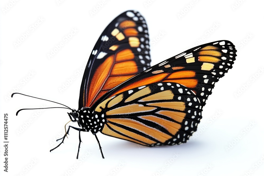 Fototapeta premium A close-up shot of a butterfly perched on a white surface