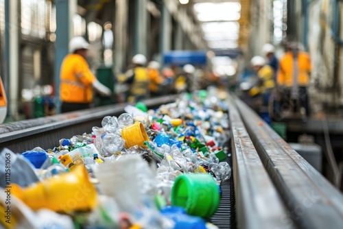 Wallpaper Mural A modern factory production line filled with plastic bottles Torontodigital.ca