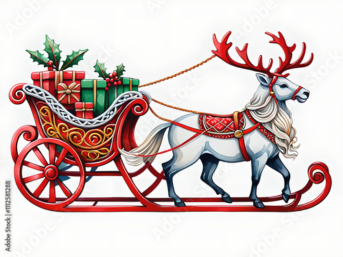 Macrame Santa Sleigh: Intricate Knotwork & Woven Designs photo