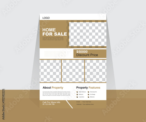 advert clean modern professional property real estate flyer