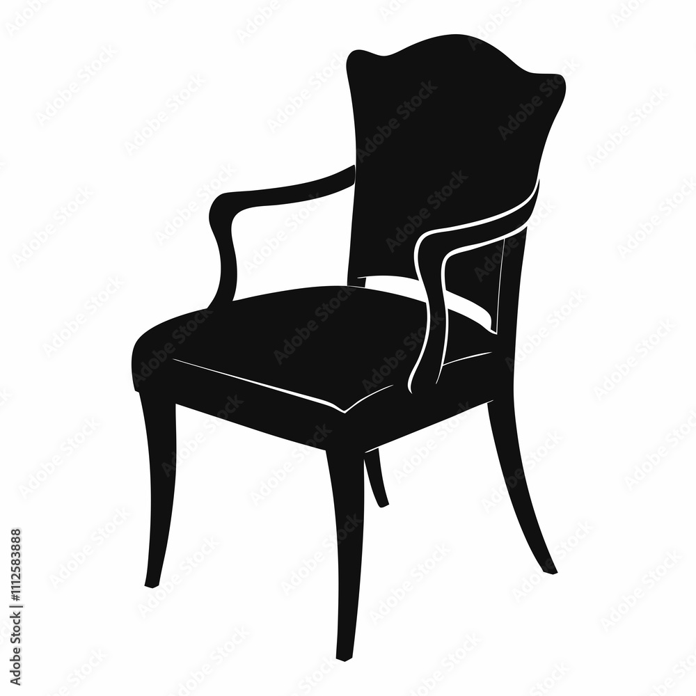 Chair Table A Silhouette Vector Chair Table A Silhouette Vector