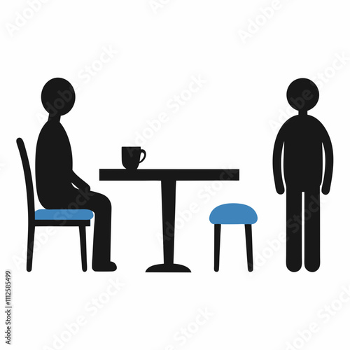 silhouette of a person sitting on a chair