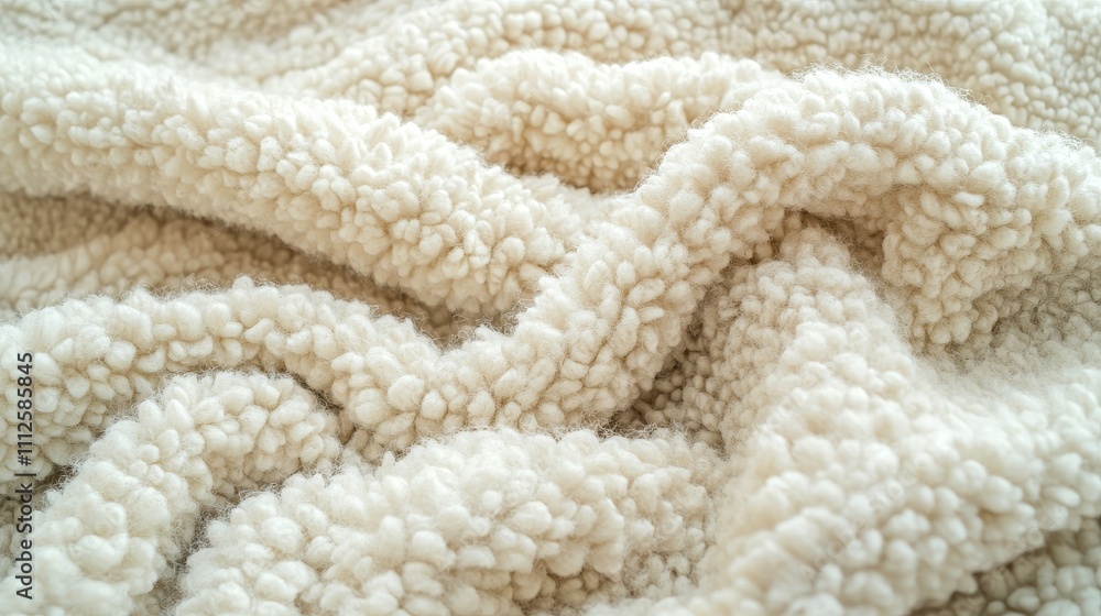 Creamy White Fluffy Texture Close-Up Macro Photography of Soft Fleece Fabric, Textile Background, Softness Concept Keywords Fleece, Texture Creamy White Fluffy Texture Close-Up Macro Photography of Soft Fleece Fabric, Textile Background, Softness Concept Keywords Fleece, Texture