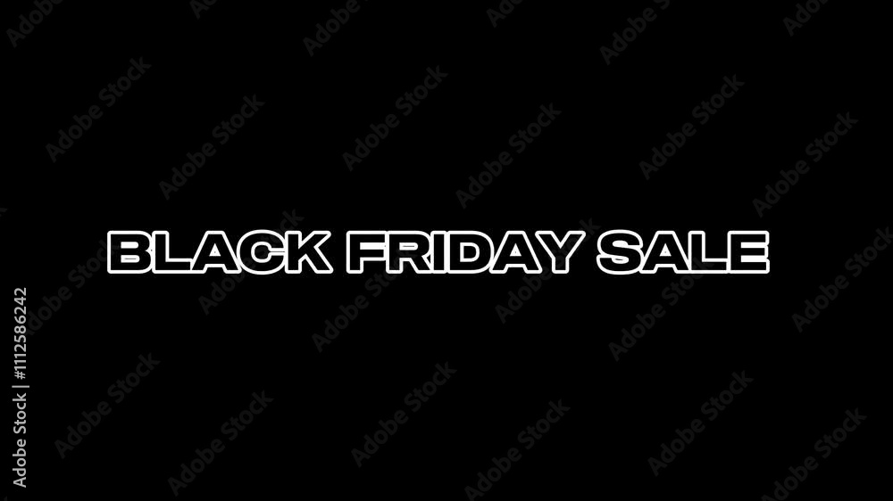 Black friday sale text animation glitch effect banner. 4K Black friday sale text animation glitch effect banner. 4K