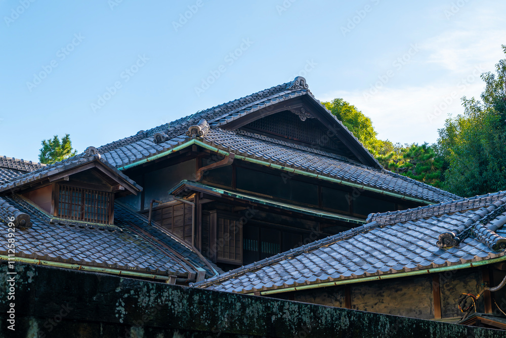 Traditional Japanese Housing with Intricate, Shining Roof Tile Pyramids (Tokyo, Japan ‐ November 2024) Traditional Japanese Housing with Intricate, Shining Roof Tile Pyramids (Tokyo, Japan ‐ November 2024)