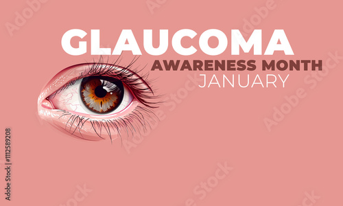 Glaucoma awareness month, eye illustration, Glaucoma awareness concept background.