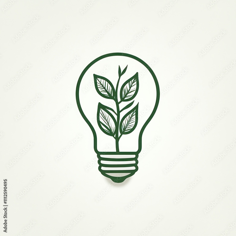 Here's a description and keywords for your image.. Green sprout inside lightbulb; eco-friendly idea concept. Here's a description and keywords for your image.. Green sprout inside lightbulb; eco-friendly idea concept.