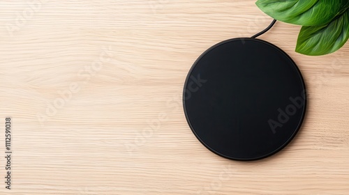 Detailed view of a wireless charging pad for wearables, enabling quick powerup without cords photo