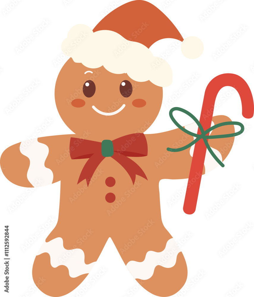 Cute gingerbread man with smile face for Christmas. Cute gingerbread man with smile face for Christmas.