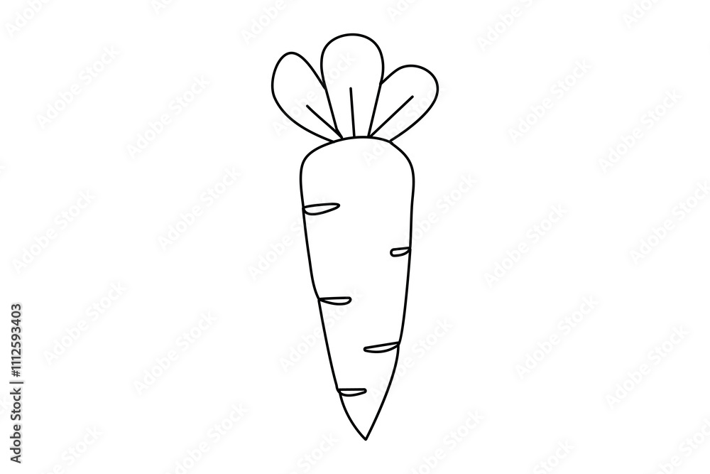 Carrot one line drawing of minimalist vector icon with black and white background
Carrot one line drawing of minimalist vector icon with black and white background