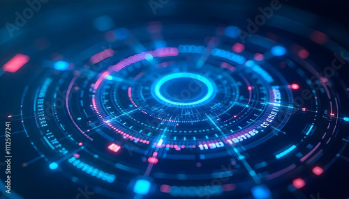 Wallpaper Mural blue light glowing futuristic technology background Torontodigital.ca