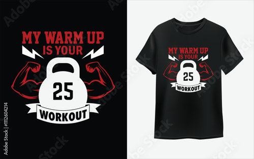 Gym-workout t shirt design.