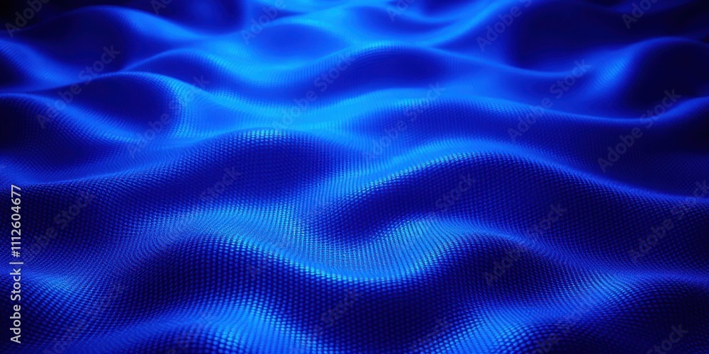 Fototapeta premium Abstract Blue Wavy Texture with a Subtle Dot Pattern, Evoking a Sense of Depth and Movement