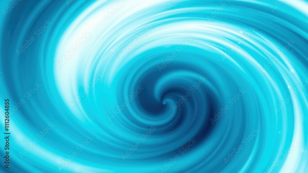 Abstract swirling blue and white vortex with a dark center, representing the endless cycle of nature Abstract swirling blue and white vortex with a dark center, representing the endless cycle of nature