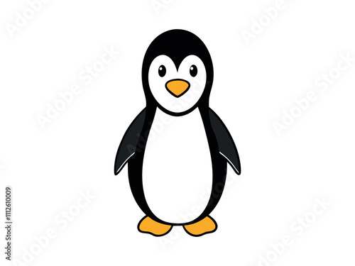 penguin on white background