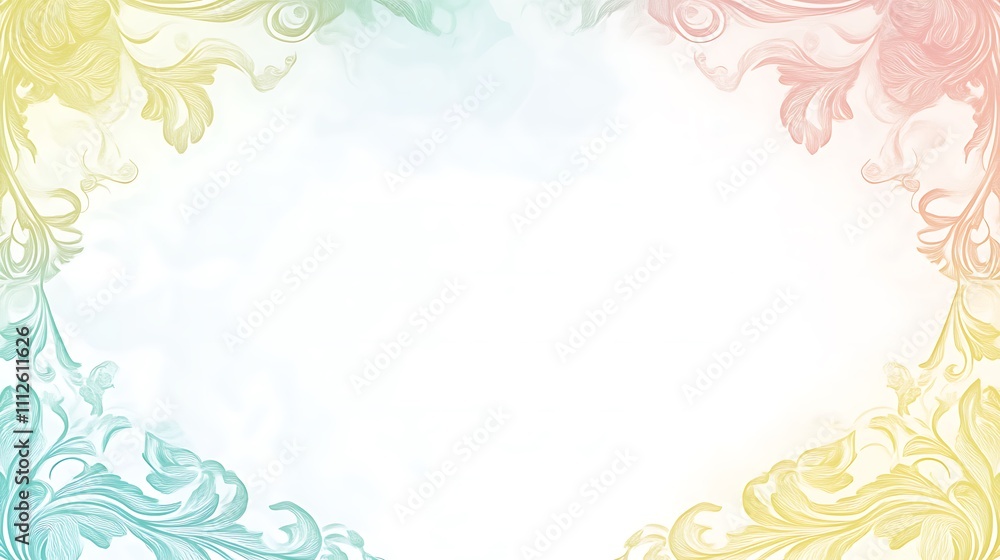 Pastel Floral Frame Design Background Image Pastel Floral Frame Design Background Image