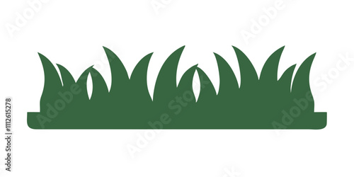 Dark green grass icon with sharp blades silhouette