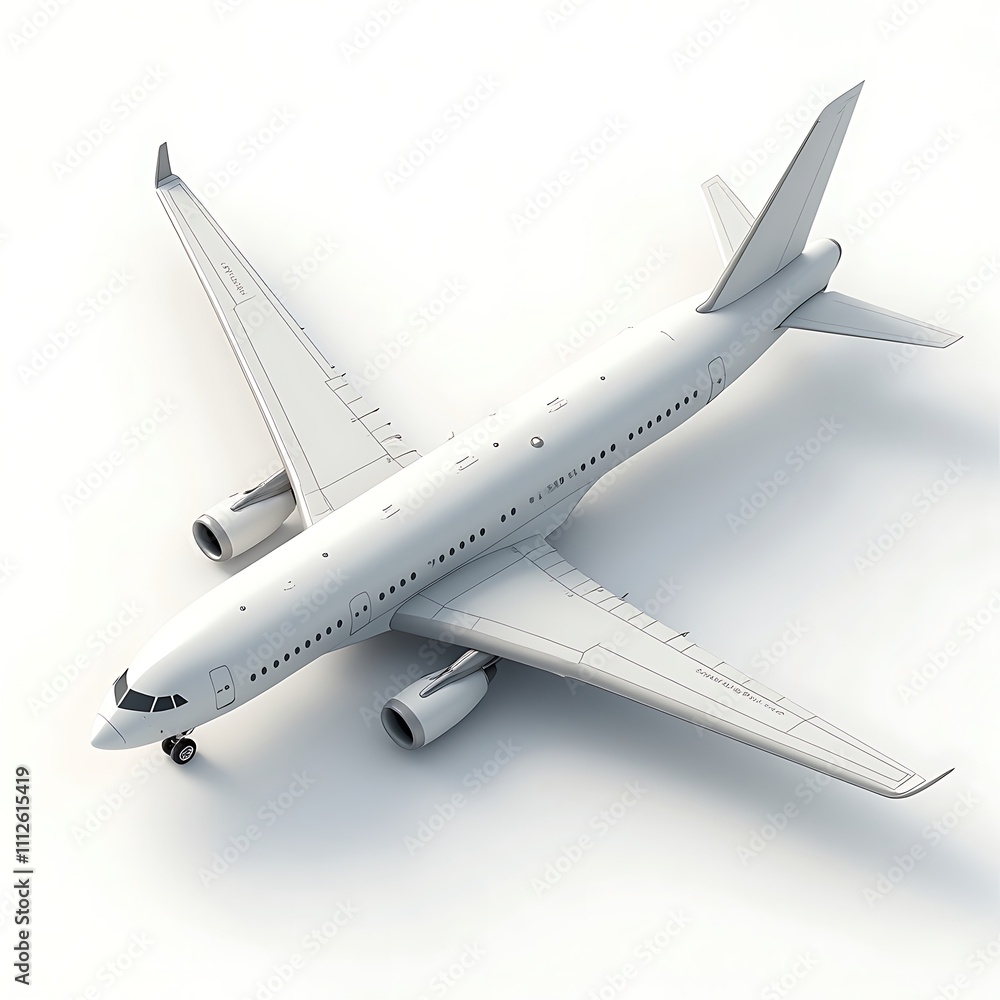 Passenger air plane mockup with die cut. Passenger air plane mockup with die cut.