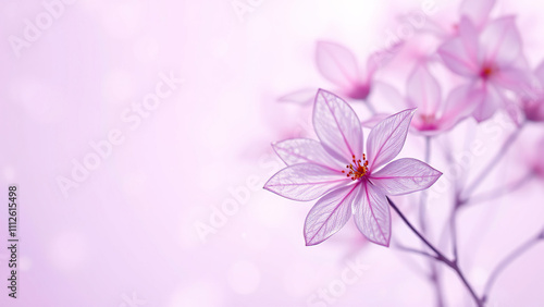 Abstract Floral Bokeh on Light Purple Glitter Background,  intricate details,  modern decor,  bohemian style,  artistic composition photo