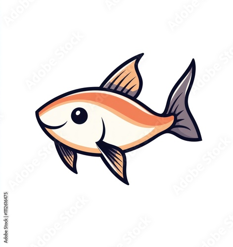 Here's a suggested and keywords for your image.. Cute cartoon fish illustration.