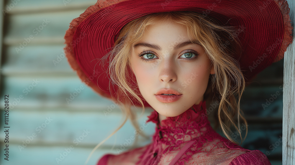 Fototapeta premium portrait of a girl in a hat