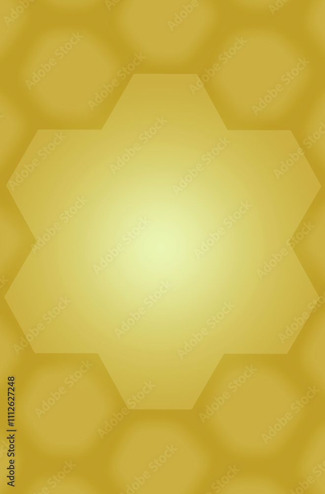 Gradient illuminating yellow 3D hexagon pattern frame with copy space Gradient illuminating yellow 3D hexagon pattern frame with copy space