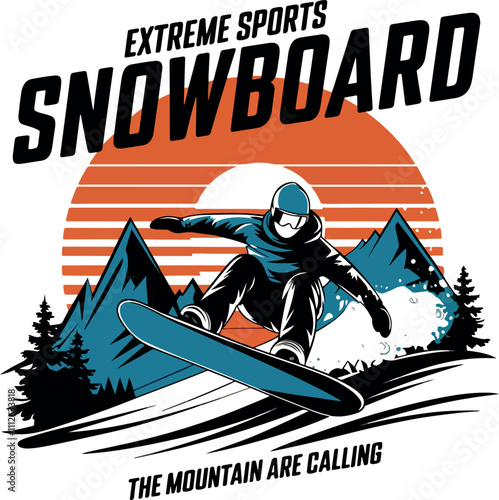 Snowboarding T-shirt Design